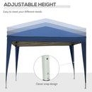 Outsunny 3mx3m Pop Up Gazebo Party Tent Canopy Marquee with Storage Bag Blue