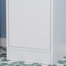 kleankin Tall Bathroom Storage Cabinet Narrow Freestanding Cabinet with Mirror