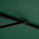 Outsunny 3m Garden Banana Parasol Cantilever Umbrella w/Crank& Base, Dark Green