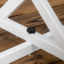 PawHut Wooden Pet Gate Foldable Freestanding Pet Gate w/ Three Panels - White