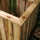 Outsunny Garden Planter & Bench Combination Planter Box Garden Bench Natural