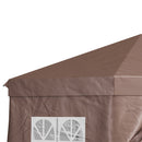 Outsunny 4x4m Garden Gazebo Tent Outdoor Metal Adjust Sun Shade w/ Zippered Net