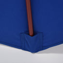 Outsunny 2.5m Wooden Garden Parasol Outdoor Umbrella Canopy w/ Vent Blue