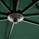 Outsunny Square Cantilever Roma Parasol 360° Rotation w/ Hand Crank, Green