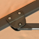 Outsunny 3m Solar LED Cantilever Parasol Adjustable Garden Umbrella Khaki