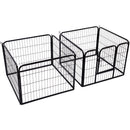 Pawhut Pet Cage Guinea Dog Pig Puppy Playpen Play House Steel Hutch Metel Black