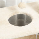 PawHut Cat Tree Kitten Tower w/ Scratching Post, Pad, Bed, Perch, Ball, Brown