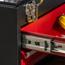 DURHAND Lockable 2 Drawer Tool Chest w/ Ball Bearing Slide Drawer 46cmx24cmx22cm
