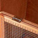 PawHut Wooden Bird Aviary, Outdoor Bird Cage for Finch, Canary w/ Tray - Orange