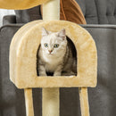 PawHut Cat Tree for Indoor Cats Scratching Post w/ Hammock House Bed Basket