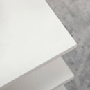 HOMCOM Square Modern 2-Tier Coffee Table with Multiple Storage Shelves White