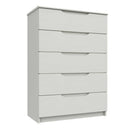 Balagio Ready Assembled Chest of Drawers with 5 Drawers - White Gloss
