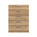Buckingham Ready Assembled Chest of Drawers with 5 Drawers - Natural Rustic Oak