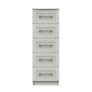 Chester Ready Assembled Chest of Drawers with 5 Drawers Tallboy - White