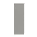 Balagio Ready Assembled Chest of Drawers with 5 Drawers Tallboy - Light Grey Gloss