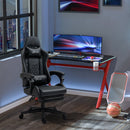 Vinsetto Racing Gaming Chair with Swivel Wheel PU Leather Recliner Gamer Desk for Home Office Black