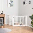 PawHut White Pine Wood Pet Gate