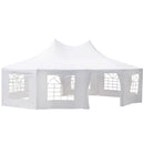 Outsunny White Octagonal Part Gazebo / Wedding Marquee 8.9m x 6.5m