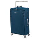 IT Luggage World's Lightest Suitcase with 8 Wheels and Wide Handle Design - Blue Ashes