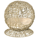 PawHut Wicker Cat Bed Elevated Rattan Kitten Basket Cozy Cave w/ Soft Cushion