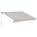Outsunny Garden Door Awning Retractable Canopy Electric Patio Shelter 3M