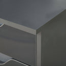 Computer Desk with Drawers Modern Writing Workstation with Storage Cabinet PC Study Table for Home Office Study - Grey