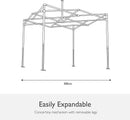 Silver & Stone Outdoor Pop Up Garden Gazebo 3m x 3m - Green