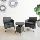 Silver & Stone Toulouse 3pce  Rattan Garden Furniture Set - Grey