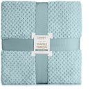 Lewis's Super Soft Waffle Throw - Duck Egg
