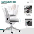 Vinsetto Desktop Chair Ergonomic Swivel Office Chair Breathable Fabric Computer Rocker with Liftable Armrest Home Office For 120-175cm/4'-6' Grey