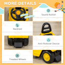 HOMCOM Kids Ride on Forklift Trust with Fork and Tray - Yellow