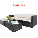 Outsunny 7pc Cream Rattan Wicker Furniture Home Sofa Cushion Cover Replacement