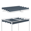 Outsunny Pergola Sun Shade Cover Roof Replacement for 3 x 2.15m Pergola, Grey