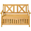 Outsunny Garden Bench - Yellow