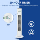 HOMCOM Tower Fan 30'' Freestanding  - White