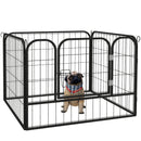Pawhut Pet Playpen Dog Kennel w/Door Latches Metal In/Outdoor Use 82Lx82Wx60Hcm