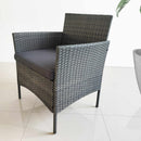 Silver & Stone Toulouse 3pce  Rattan Garden Furniture Set - Grey