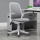 Vinsetto Desktop Chair Ergonomic Swivel Office Chair Breathable Fabric Computer Rocker with Liftable Armrest Home Office For 120-175cm/4'-6' Grey