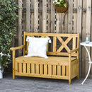 Outsunny Garden Bench - Yellow