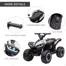 HOMCOM Kids Electric Ride On Quad Bike 12v - White
