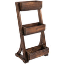 Outsunny 3-Tier Raised Garden Bed Freestanding Vertical Wooden Flower Rack