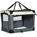PawHut 81cm Grey Foldable Pet Carrier Bag Soft Travel Dog Crate for Medium Dogs