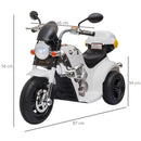 HOMCOM Kids Electric Ride On Motorcycle Bike 6v - White