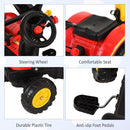 Kids Controllable Excavator with Trailer - Red/Yellow