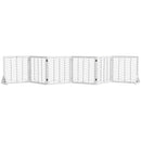 PawHut 6 Panels Freestanding Dog Barrier for S and M Dogs - White