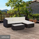 Outsunny 7 Pcs Outdoor Cushion Pads for Rattan Patio Conversation Set, Cream