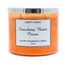 Indulgence Collection Candle  14oz Coloured Glass Jar - Strawberry Butter Cream