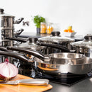 Morphy Richards Equip 8 Piece Stainless Steel Pan Set - Silver