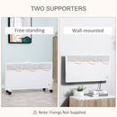 HOMCOM Convector Radiator Heater Freestanding or Wall-mounted w/ Adjustable Thermostat