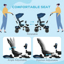 HOMCOM Baby Tricycle 7in1 Stroller with Handle - Blue